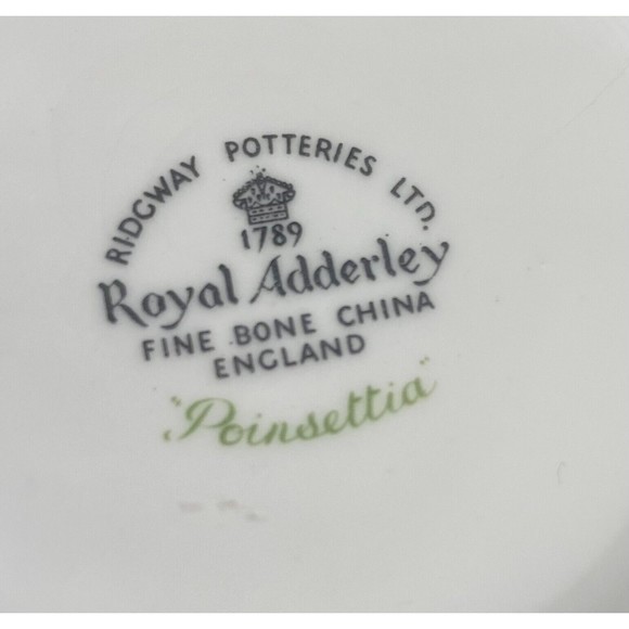 Ridgway Potteries Royal Adderley Poinsettia Nut Fruit Candy Dish Bowl England - Picture 4 of 5